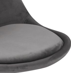 Stílusos szék Nascha - sötétszürke fekete