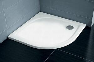 Zuhanytálca negyedkörös Ravak 80x80 cm öntött márvány fehér XA234411010