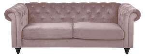 Luxus kanapé Ninetta Chesterfield - világos rózsaszín