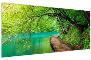 Kép - Plitvicei-tavak (120x50 cm)