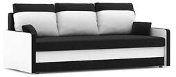 MILTON nagyméretű kinyitható kanapé Fekete-fehér