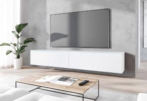 MENDES D 4 TV asztal, 180x30x33, fehér/jodelka, LED nélkül