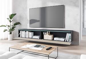 MENDES D 3 TV asztal, 180x30x33, matera/tölgy gaja, LED nélkül