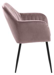 Stílusos szék Nashira - világos rózsaszín fémezett