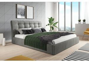 MALAGA kárpitozott ágy (szürke) 160x200 cm