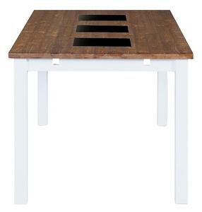 Asztal Riverton 493, Barna, Fehér, 75x90x180cm, Közepes sűrűségű farostlemez