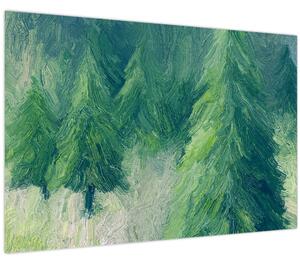 Kép - Festett tűlevelűek (90x60 cm)