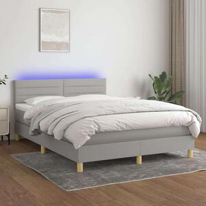 VidaXL LED-es Ágy - Rugós Matraccal - 140x200 cm