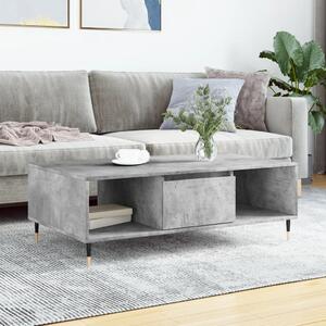 Betonszürke szerelt fa dohányzóasztal 104 x 60 x 35 cm