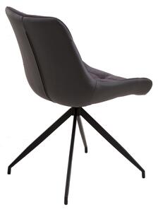 Stílusos szék Amiyah sötét szürke - fekete
