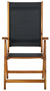 VidaXL 6 darab összecsukható tömör akácfa és textilén kerti szék