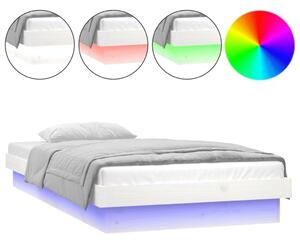 VidaXL LED-es Ágykeret - Fenyőfa - 90x190 cm