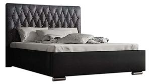 REBECA kárpitozott ágy + ágyrács + matrac, Siena05 kristállyal/Dolaro08, 180x200