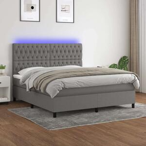 VidaXL LED-es Ágy - Szövet - 160x200 cm
