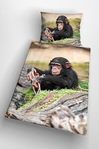 Glamonde 3d ágyneműhuzat Chimpanzee cipzárral 140×200 cm