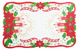 Karácsonyi terítő GYERTYÁK 28x43 cm