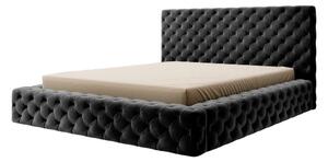 PRINCCE kárpitozott ágy + ágyrács, 160x200, lukso 10