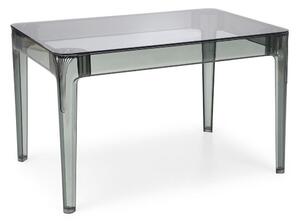 Asztal Houston 1403, Szürke, 74x80x120cm, Üveg, Műanyag