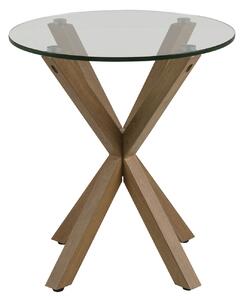 Modern oldalsó asztal Ajamu - tölgyfa utánzat
