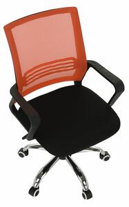 KONDELA Irodai szék, hálószövet narancs/szövet fekete, APOLO NEW