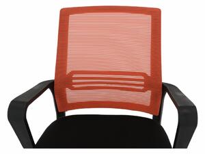 KONDELA Irodai szék, hálószövet narancs/szövet fekete, APOLO NEW