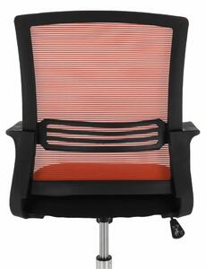 Irodai szék, hálószövet narancs/szövet fekete, APOLO