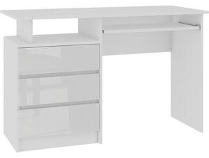 CLP számítógép asztal (fényes fehér)