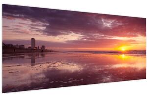 Kép - Strand naplementében (120x50 cm)