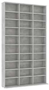 VidaXL betonszürke szerelt fa CD-szekrény 102 x 16 x 177,5 cm