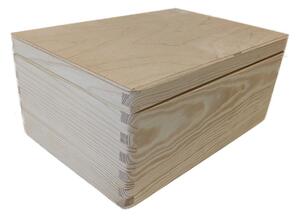 Fa doboz fedővel 30 x 20 x 13,5 cm