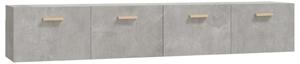 2 db betonszürke szerelt fa faliszekrény 100 x 36,5 x 35 cm