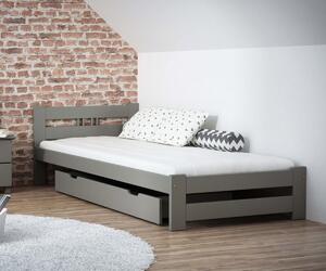 AMI bútorok LUX VitBed tömör fenyő ágy szürke 90x200cm