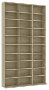 VidaXL sonoma tölgy színű szerelt fa CD-szekrény 102 x 23 x 177,5 cm