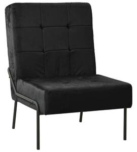 Elegáns Fekete Bársony Pihenőszék - 65x79x87 cm