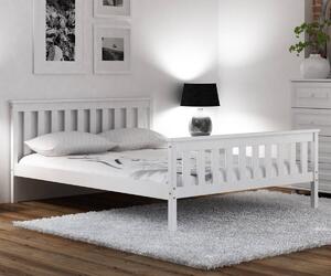 AMI bútorok Fehér fenyőfa ágy Naxter 90x200