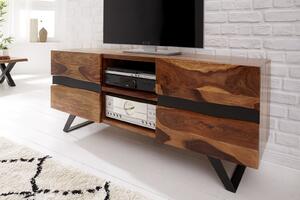 TV asztal ZONA 140 cm - paliszander, természetes