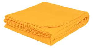 Fleece takaró MARA mustár színű