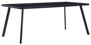 VidaXL Fekete Edzett Üveg Étkezőasztal - 160x80cm