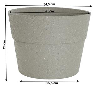 KONDELA Virágcserép, műanyag kőporos, beton, AUSON TYP 2