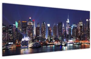 Kép - New York-i felhőkarcolók megvilágítva (120x50 cm)