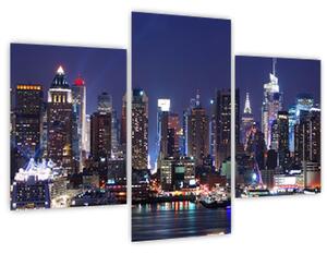 Kép - New York-i felhőkarcolók megvilágítva (90x60 cm)