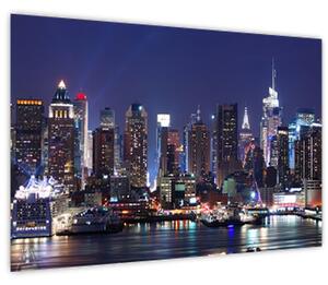 Kép - New York-i felhőkarcolók megvilágítva (90x60 cm)