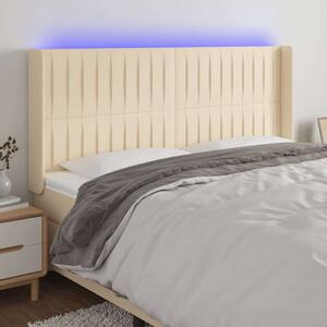 VidaXL LED Ágyfejtámla - Krémszín - 203cm
