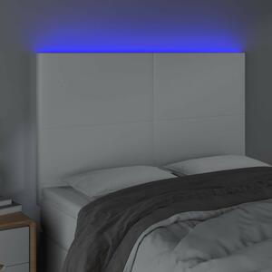 VidaXL fehér műbőr LED-es fejtámla 144x5x118/128 cm