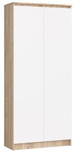 CLP Zárt polcos szekrény (sonoma tölgy/fehér, 80 cm)