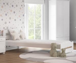 AMI bútorok Sasa ágy 90x200 tömör fenyő fehér
