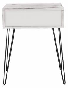 Honej kisasztal, fehér, 45 x 35 x 58 cm
