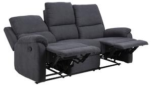 Luxus hármas fotel Nyx sötét szürke