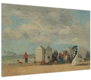 Kép - Eugène Boudin, Beach Scene, reprodukciók (90x60 cm)
