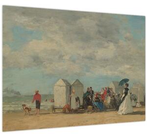 Kép - Eugène Boudin, Beach Scene, reprodukciók (70x50 cm)